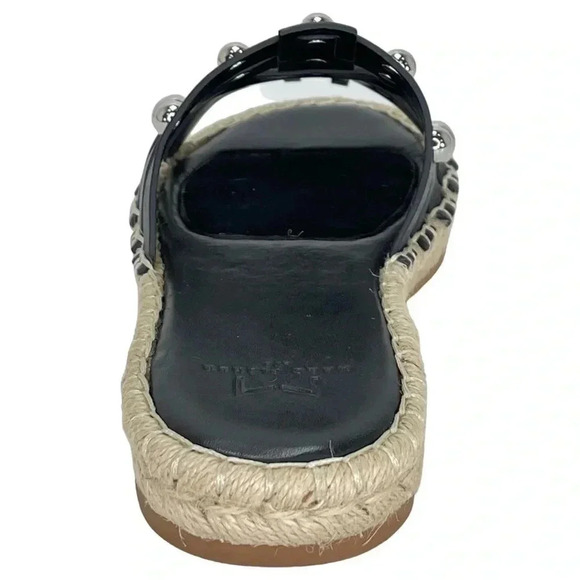 Marc Fisher LTD Womens Sandals 6.5M Tamie Black Leather Studded Slides - Picture 7 of 10